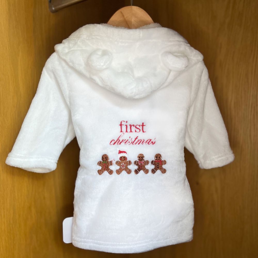 Personalised ‘My First Christmas’ gingerbread Dressing Gown