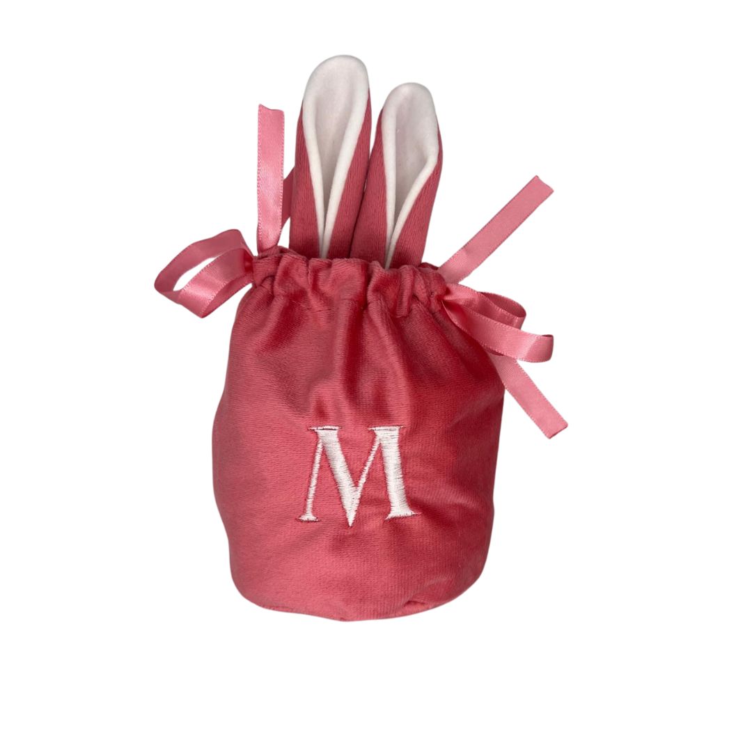 Personalised Pink Drawstring Bunny Bag