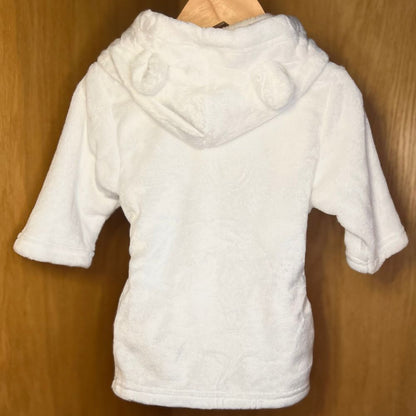 Personalised White Hooded Dressing Gown With Ears