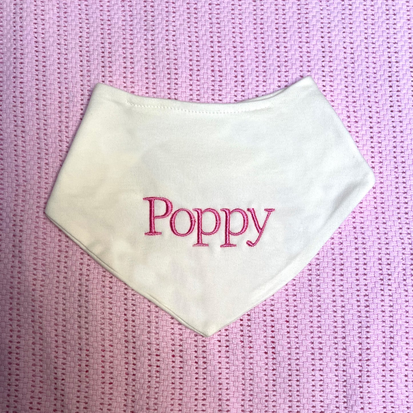 Personalised White Bandana Bibs