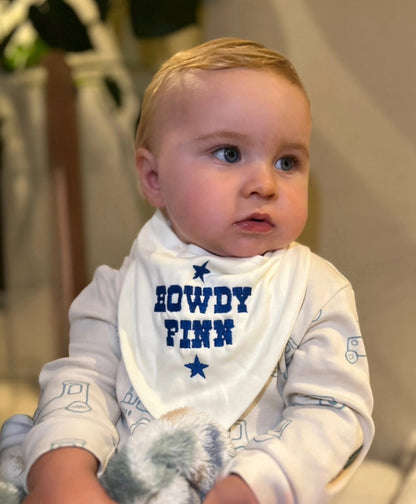 Personalised Howdy Bandana Bib