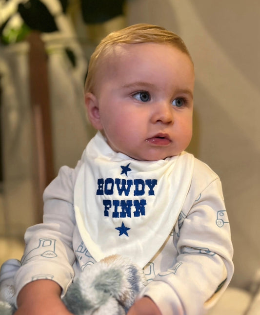 Personalised Howdy Bandana Bib