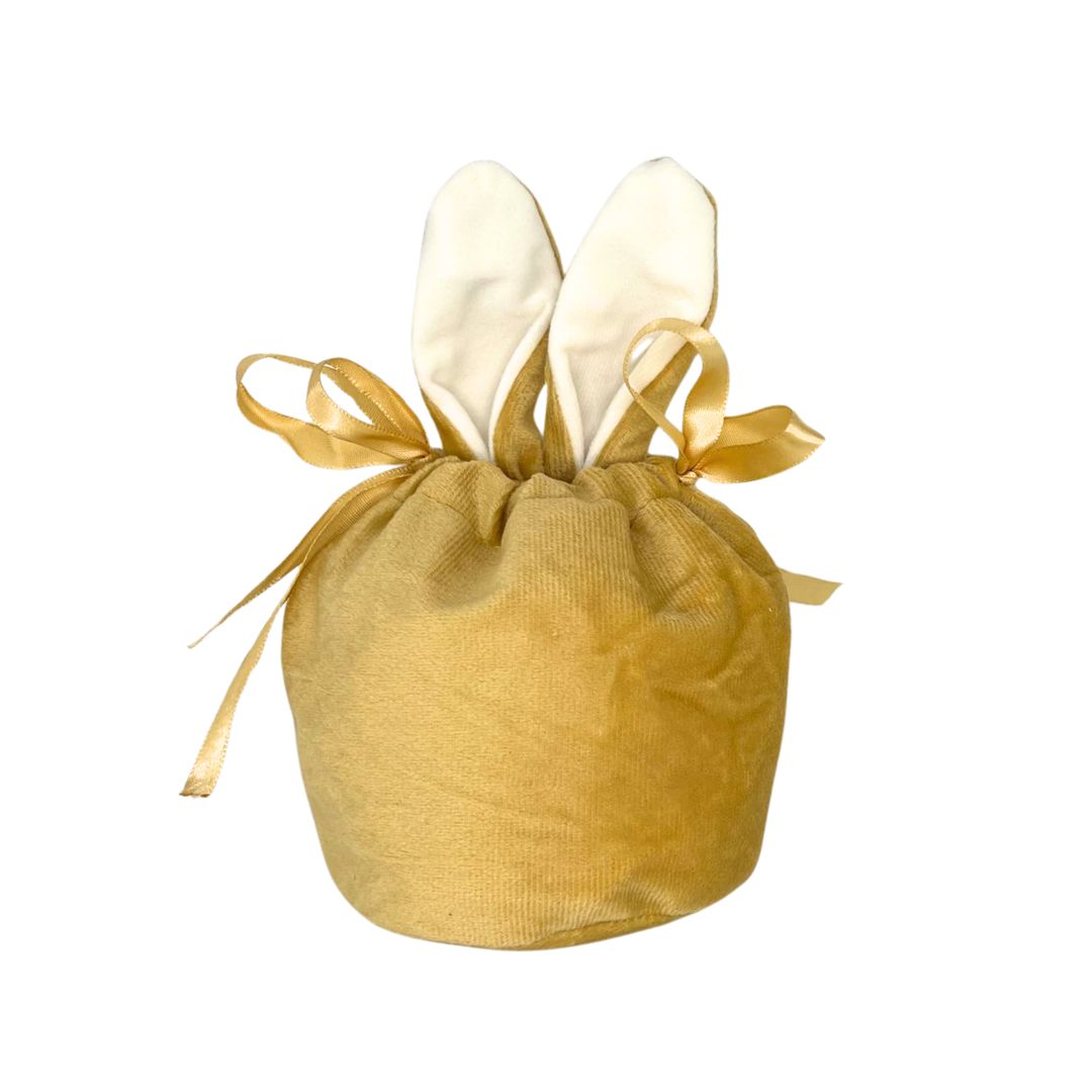 Personalised Beige Drawstring Bunny Bag