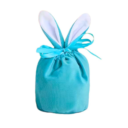 Personalised Blue Drawstring Bunny Bag