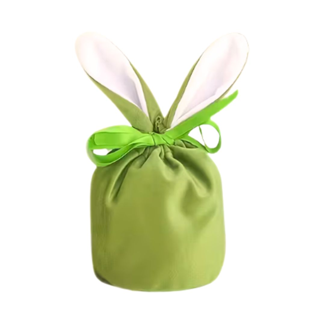 Personalised Green Drawstring Bunny Bag