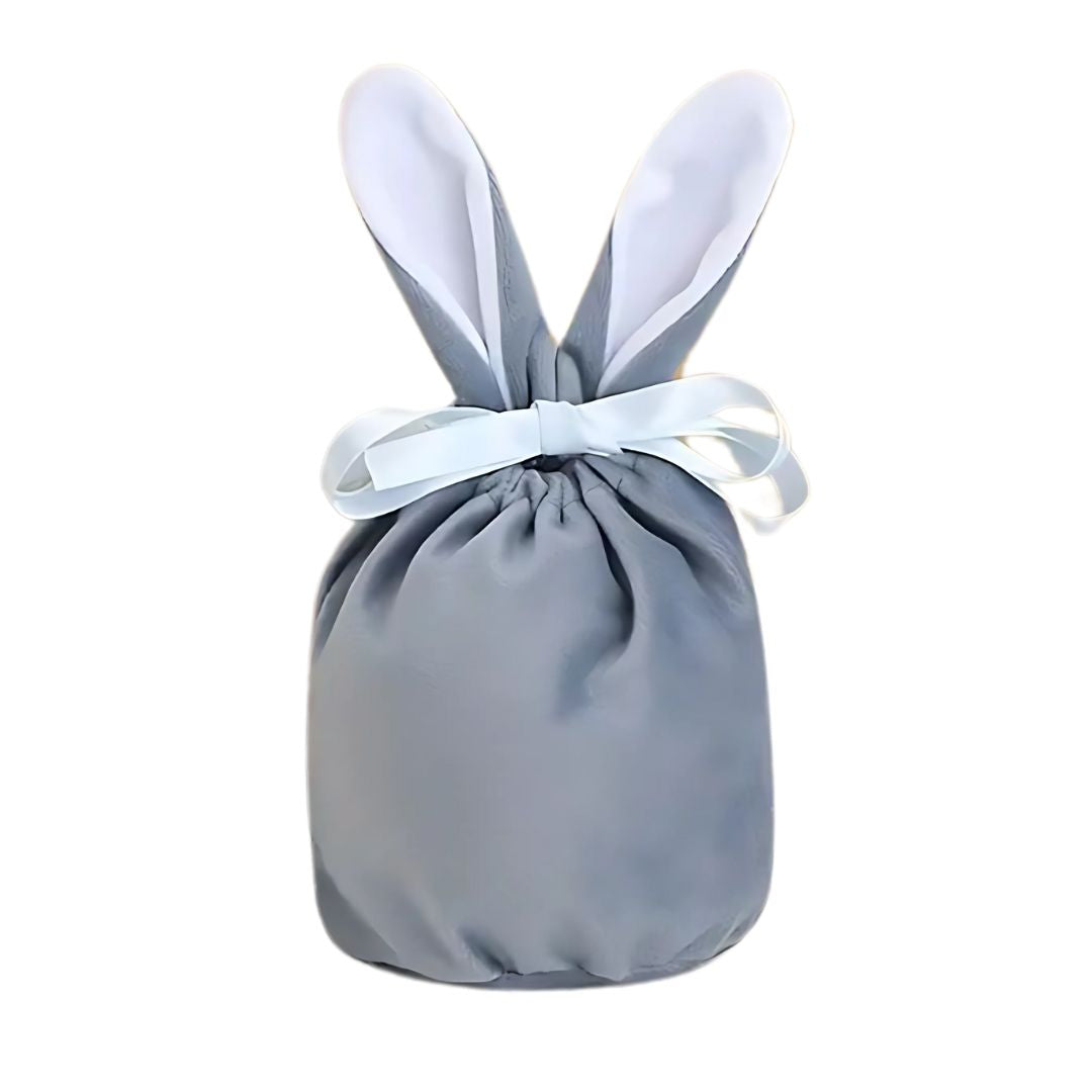 Personalised Grey Drawstring Bunny Bag