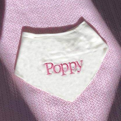 Personalised White Bandana Bibs