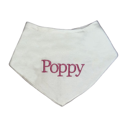 Personalised White Bandana Bibs