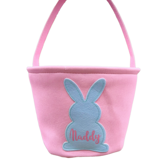 Personalised Pink Bunny Basket