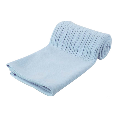 Personalised Blue Cellular Baby Blanket