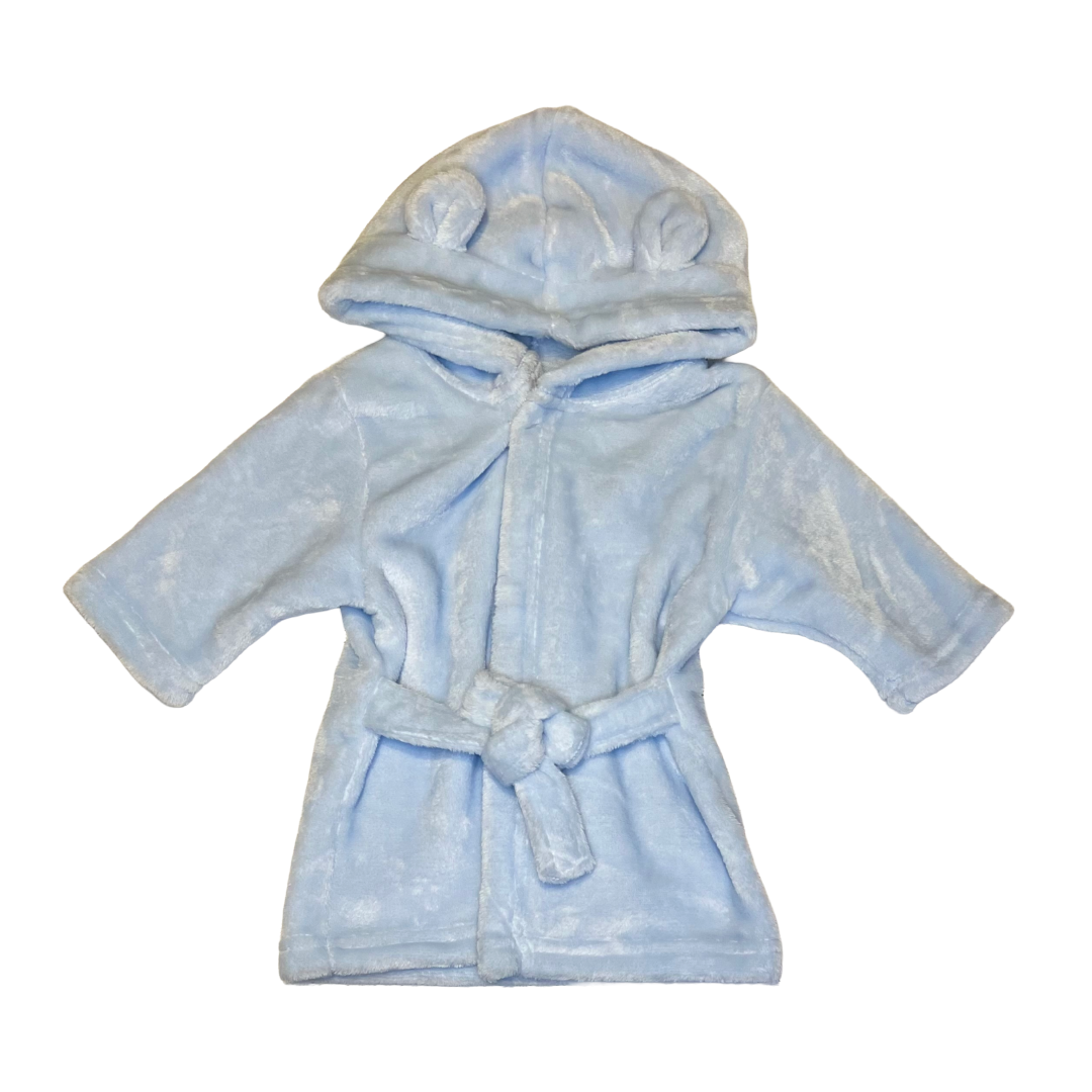 Personalised Blue Hooded Dressing Gown With Ears