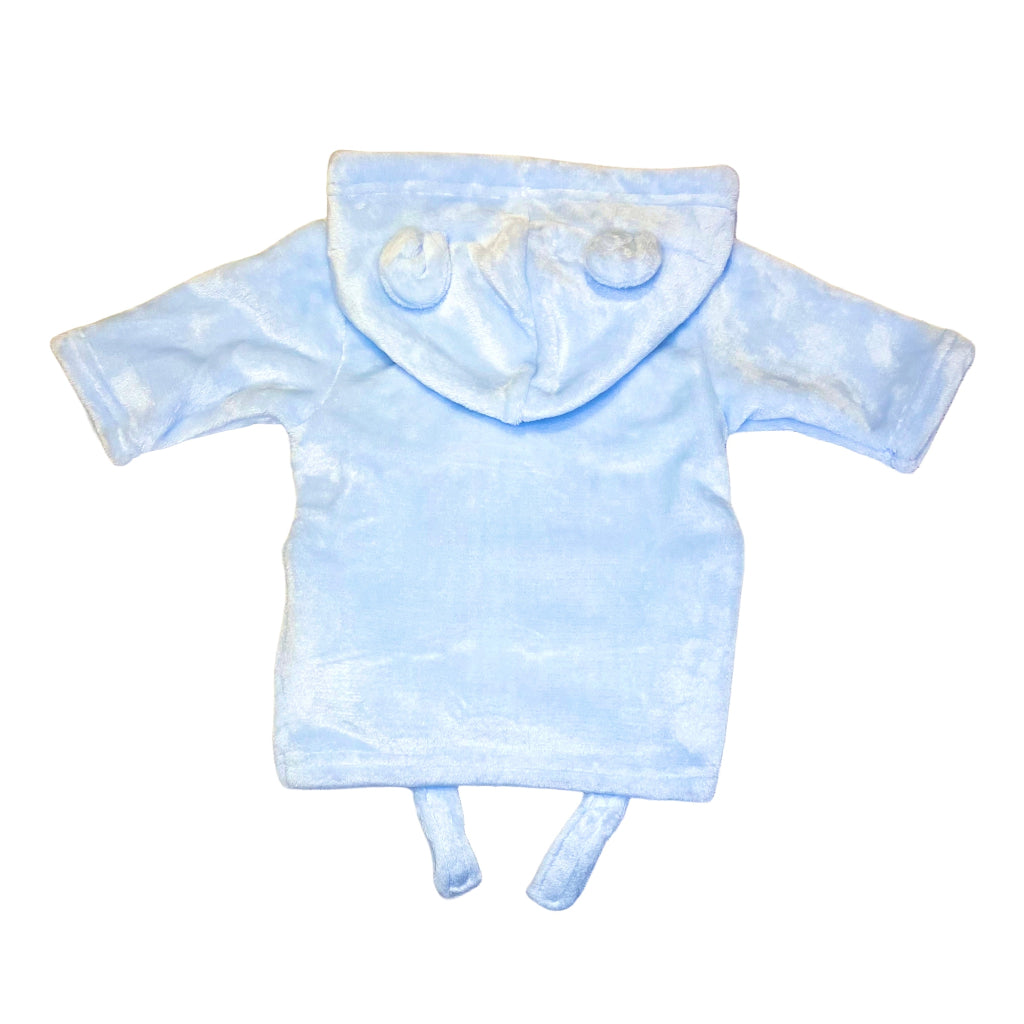Personalised Blue Hooded Dressing Gown With Ears