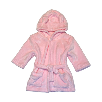 Personalised Pink Hooded Dressing Gown With Ears