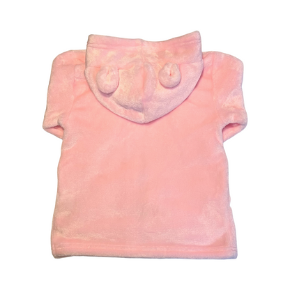 Personalised Pink Hooded Dressing Gown With Ears