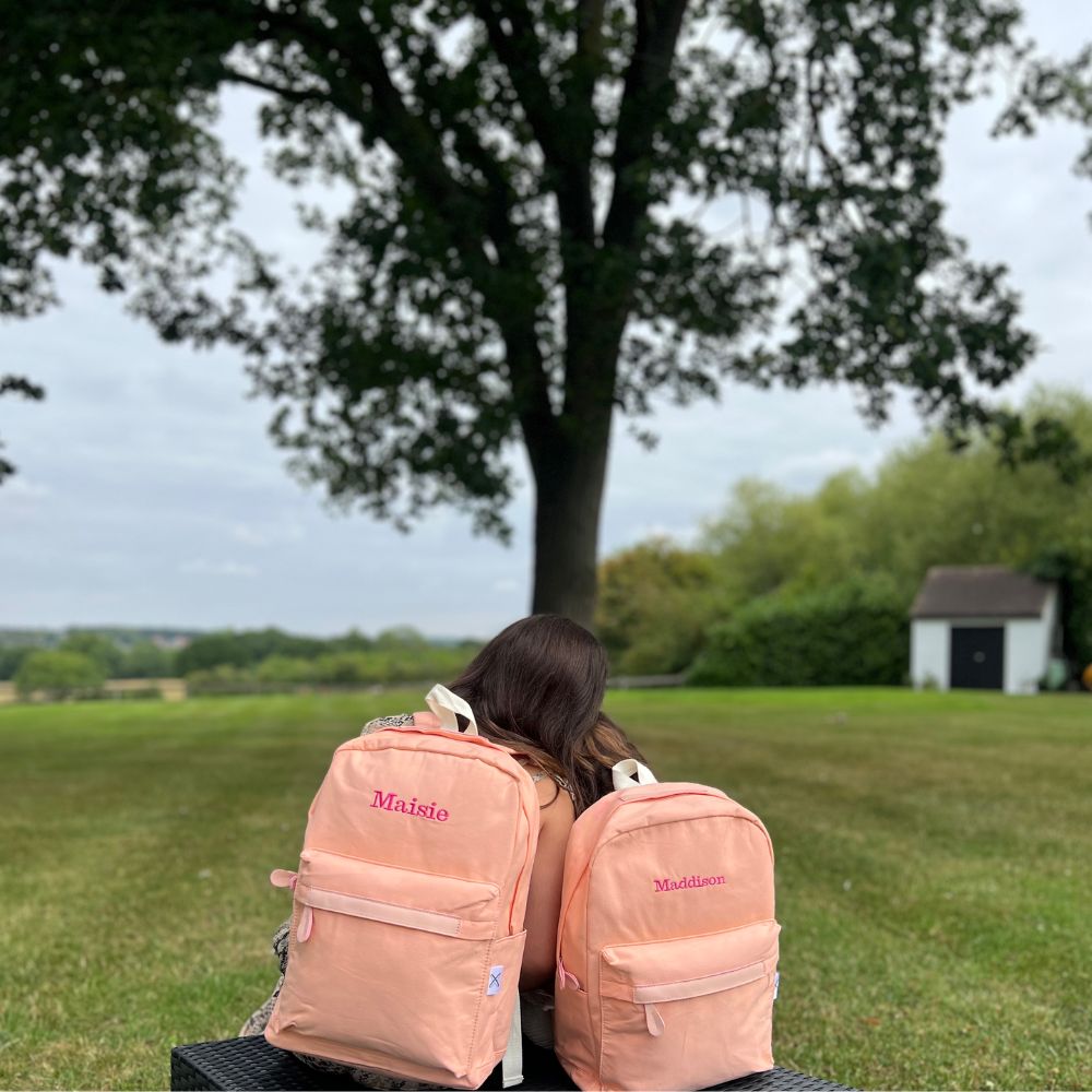 Personalised Pink Backpack