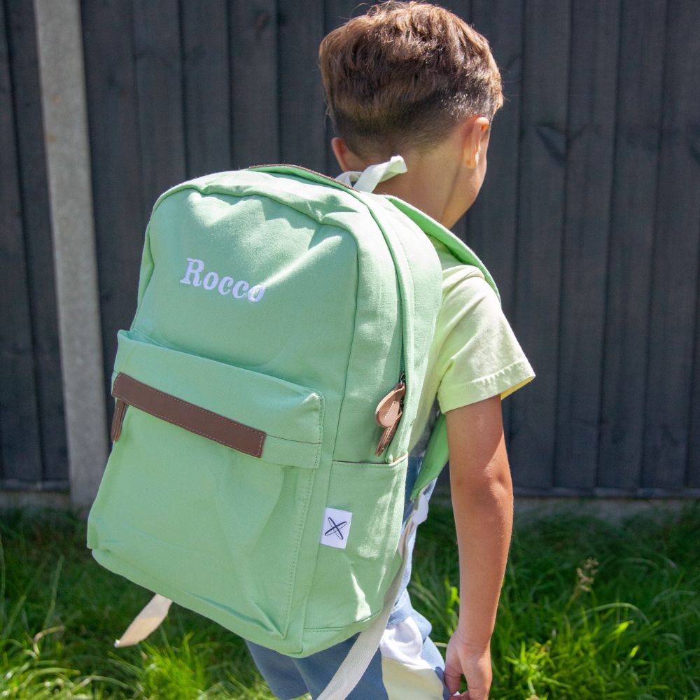 Personalised Green Backpack