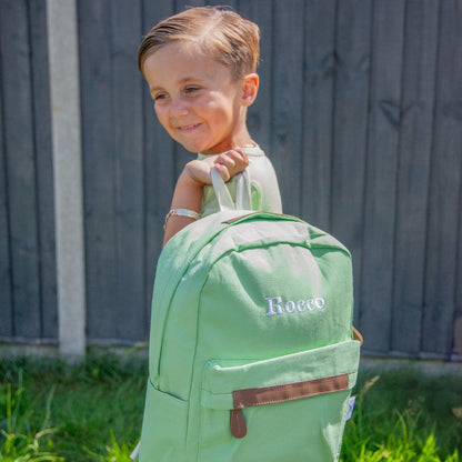 Personalised Green Backpack