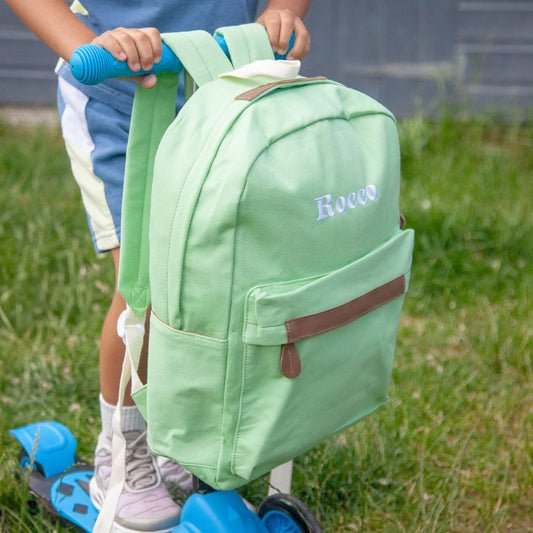 Personalised Green Backpack
