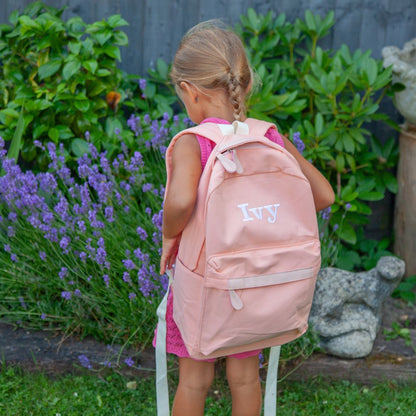 Personalised Pink Backpack